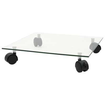 plantevogne 4 stk. 35x35 cm firkantet hærdet glas