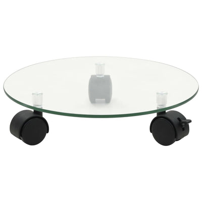 plantevogne 4 stk. 28 cm rund hærdet glas