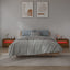sengeborde med LED-lys 2 stk. 60x35x40 cm røget eg