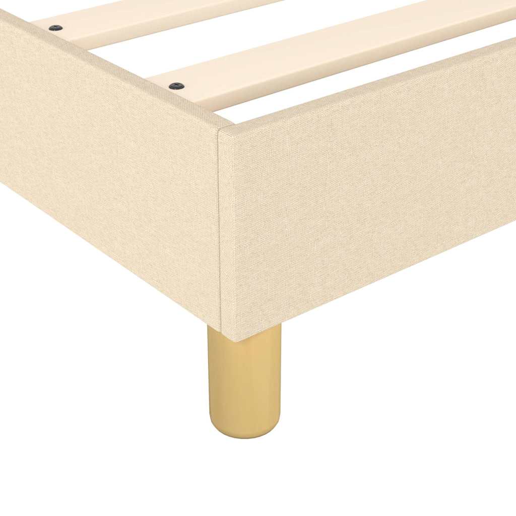kontinentalseng med madras 90x200 cm stof cremefarvet