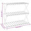 foldbar reol med 3 hylder 70x31x63 cm massivt akacietræ brun
