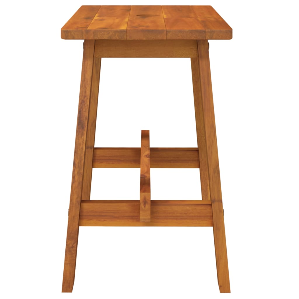 taburet 45x29x45 cm rektangulær massivt akacietræ