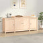 skænk 164x37x68 cm massivt træ fyrretræ
