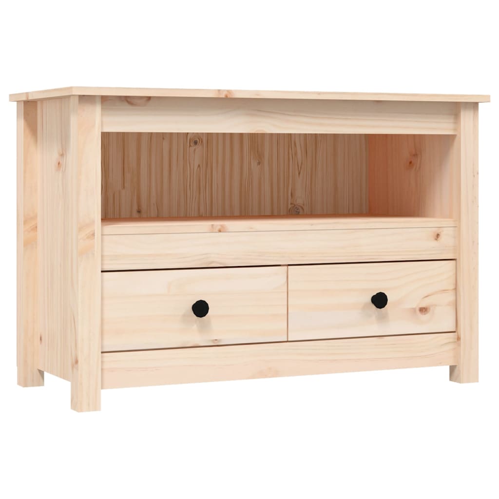 tv-bord 79x35x52 cm massivt fyrretræ