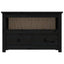 tv-bord 79x35x52 cm massivt fyrretræ sort
