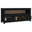 tv-bord 114x35x52 cm massivt fyrretræ sort