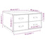 sofabord 80x80x45 cm massivt fyrretræ