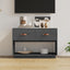 tv-bord 90x40x60 cm massivt fyrretræ grå