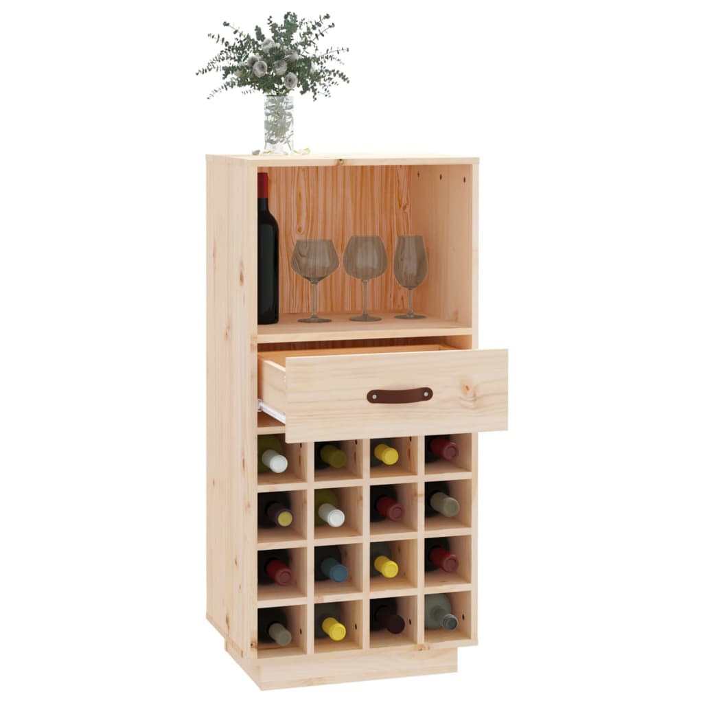 vinreol 45x34x100 cm massivt fyrretræ