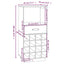 vinreol 45x34x100 cm massivt fyrretræ