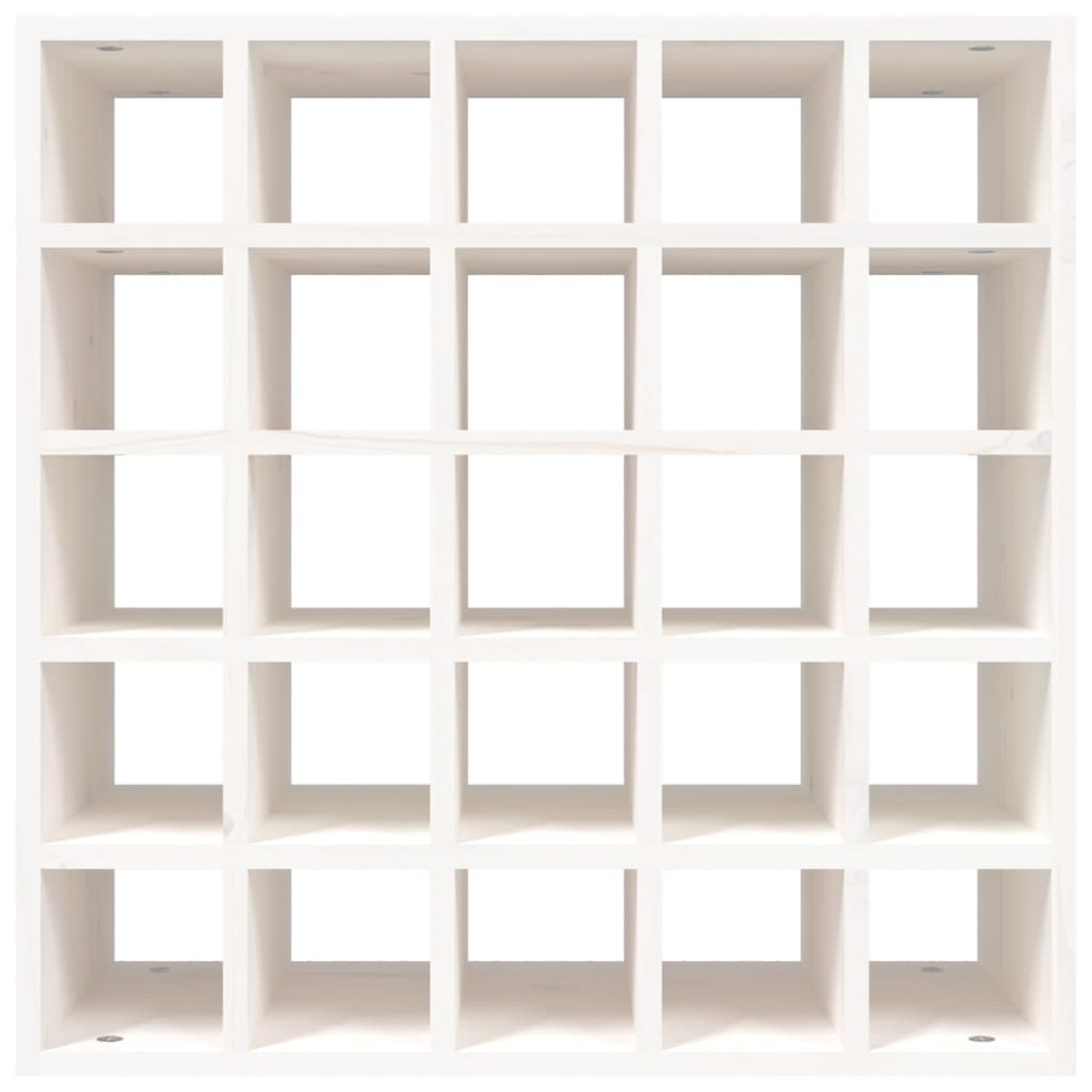 vinskab hvid 56x25x56 cm massivt træ fyrretræ