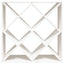 vinreol 62x25x62 cm massivt fyrretræ hvid