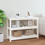 konsolbord 110x40x74 cm massivt fyrretræ hvid