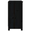 bogreol 80x35x68 cm massivt fyrretræ sort