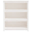 bogreol 80x35x97 cm massivt fyrretræ hvid