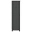 bogreol 80x35x126 cm massivt fyrretræ grå