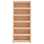 bogreol 80x35x183 cm massivt fyrretræ