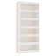 bogreol 80x35x183 cm massivt fyrretræ hvid