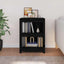 bogreol 50x35x68 cm massivt fyrretræ sort