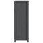 bogreol 50x35x97 cm massivt fyrretræ grå