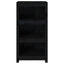 bogreol 50x35x97 cm massivt fyrretræ sort