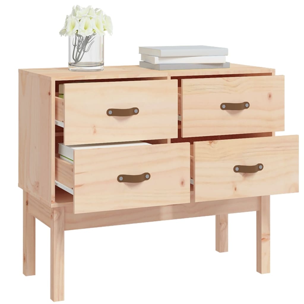konsolskab 90x40x78 cm massivt fyrretræ
