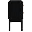 konsolskab 90x40x78 cm massivt fyrretræ sort