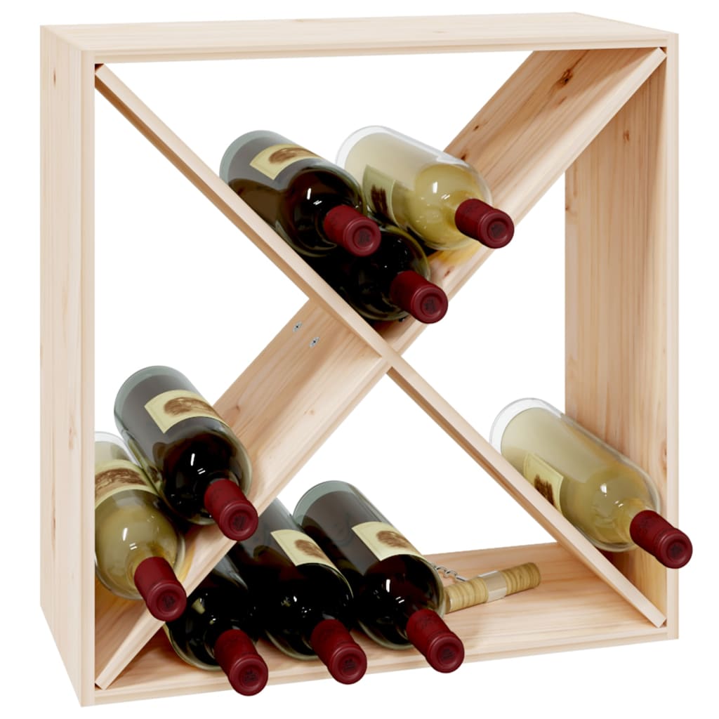 vinreol 62x25x62 cm massivt fyrretræ