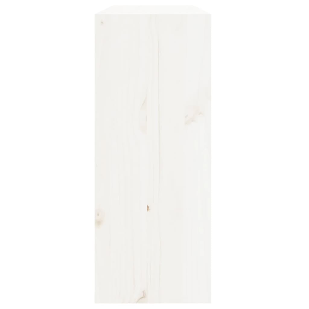 vinreol 62x25x62 cm massivt fyrretræ hvid