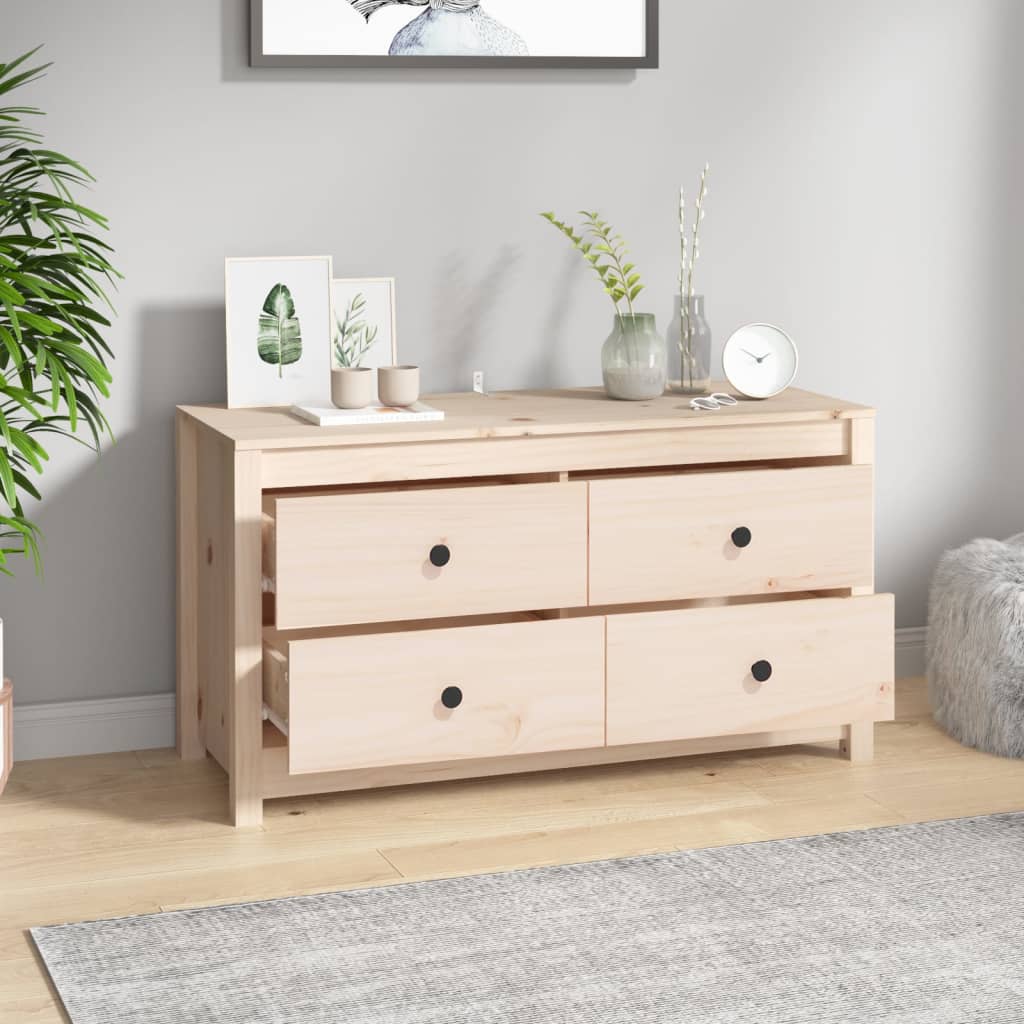 kommode 100x40x54 cm massivt fyrretræ