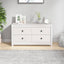 kommode 100x40x54 cm massivt fyrretræ hvid
