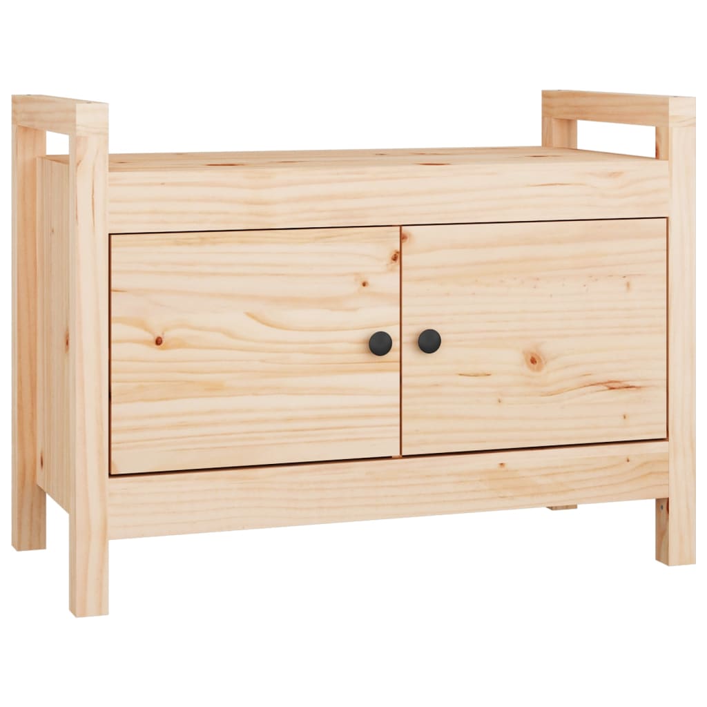 entrébænk 80x40x60 cm massivt fyrretræ