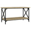sofabord 80x45x45 cm konstrueret træ og jern sonoma-eg
