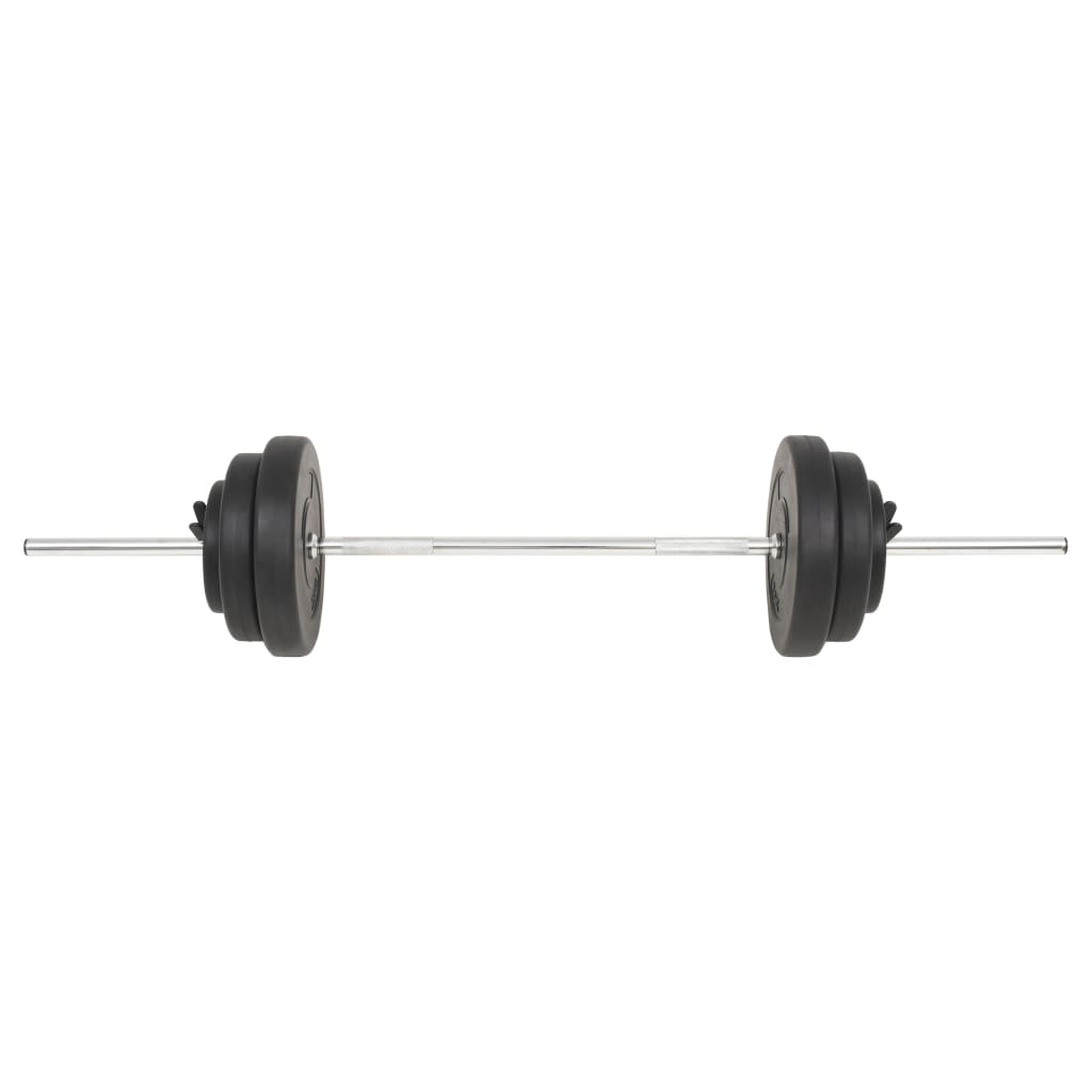 vægtstang med skiver 60 kg billede