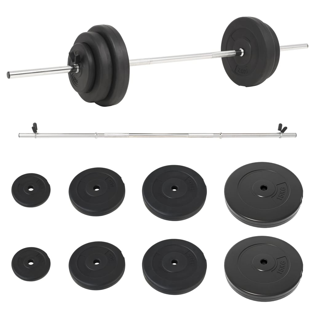 vægtstang med skiver 60 kg