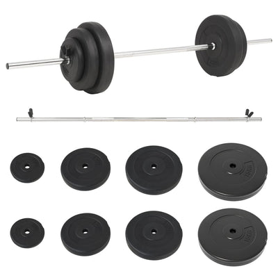 vægtstang med skiver 60 kg