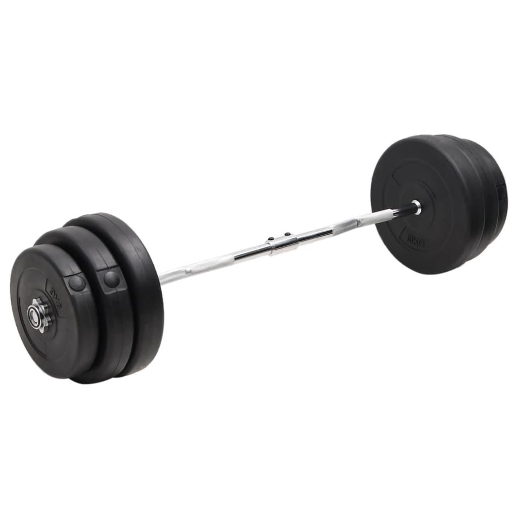 curl-vægtstang med skiver 90 kg billede