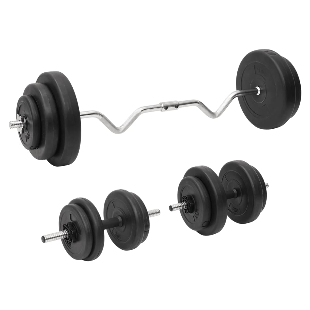 curl-vægtstang og håndvægt med skiver 60 kg billede
