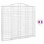 buede gabionkurve 3 stk. 200x30x180/200 cm galvaniseret jern