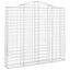 buede gabionkurve 3 stk. 200x30x180/200 cm galvaniseret jern