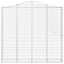 buede gabionkurve 3 stk. 200x30x180/200 cm galvaniseret jern