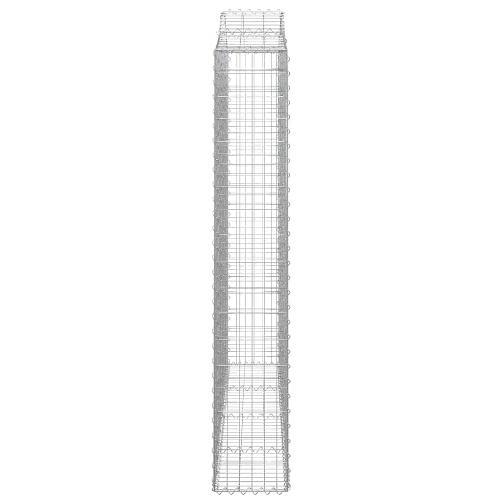 buede gabionkurve 3 stk. 200x30x180/200 cm galvaniseret jern