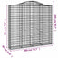 buede gabionkurve 3 stk. 200x30x180/200 cm galvaniseret jern