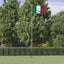 Italien flag og flagstang 6,08 m aluminium
