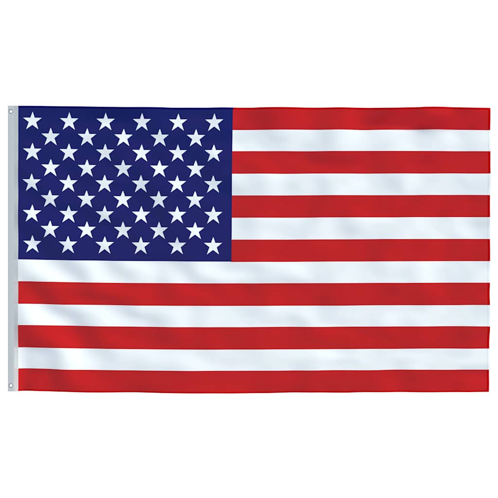 USA flag og flagstang 6,08 m aluminium