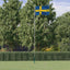 Sverige flag og flagstang 6,08 m aluminium