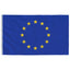 Europaflag og flagstang 6,08 m aluminium