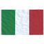 Italien flag og flagstang 5,5 m aluminium