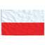 Polen flag og flagstang 5,5 m aluminium