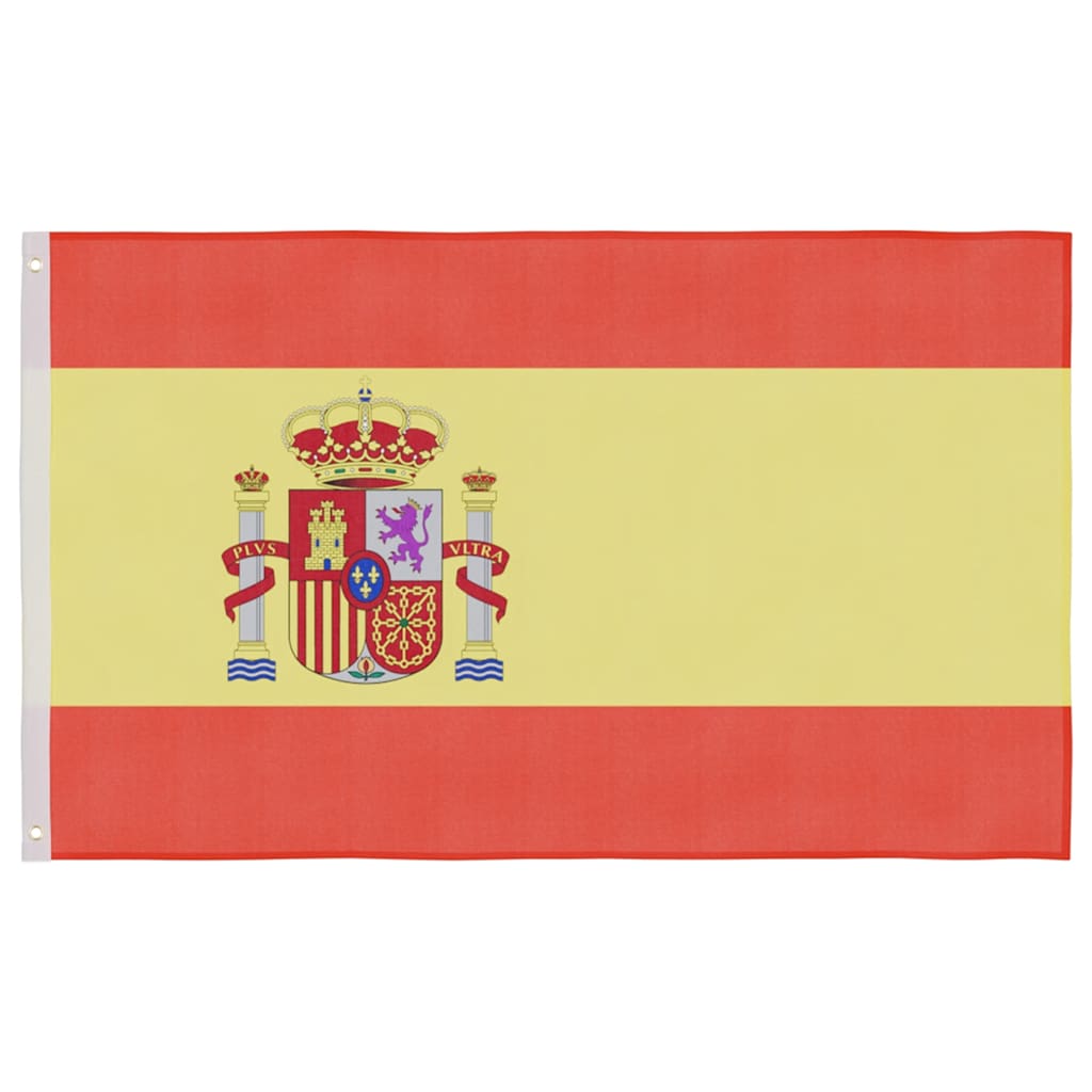 Spanien flag og flagstang 5,5 m aluminium